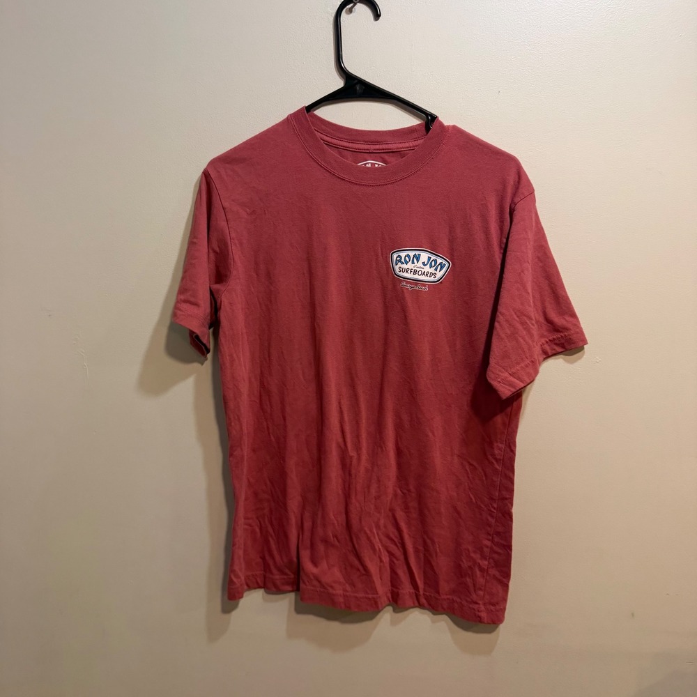 Ron Jon Surf Shop Orange Beach Graphic T-Shirt Mens Medium Red Short Sleeve Tee